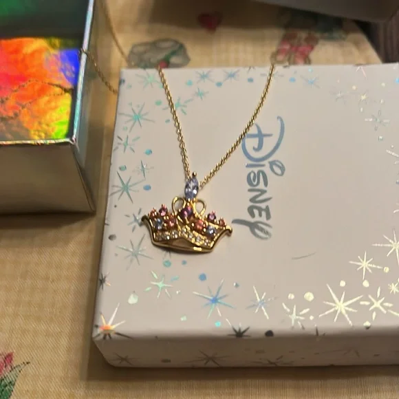 Disney 18k over sterling w diamonique stones 18 inch in length - Picture 5 of 5